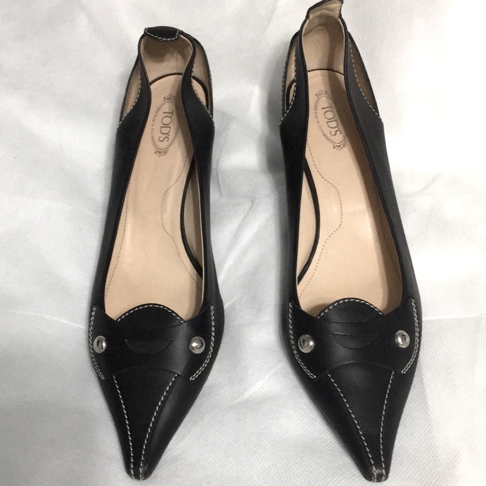 Tods black shoes,
